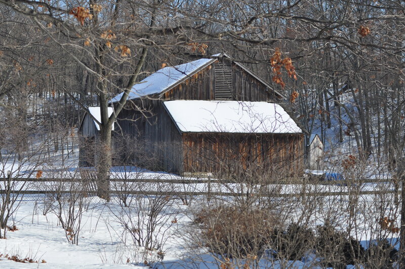 Snow-covered Barn