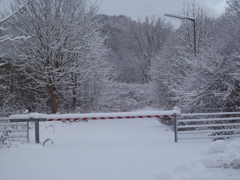 Snow-covered Barrier