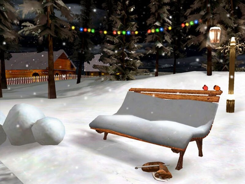 Snow-covered Bench — White, Peaceful