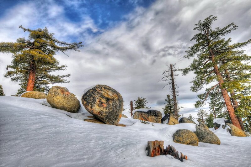 Snow-covered Boulders