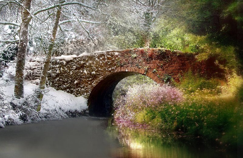 Snow-covered Bridge — Brown