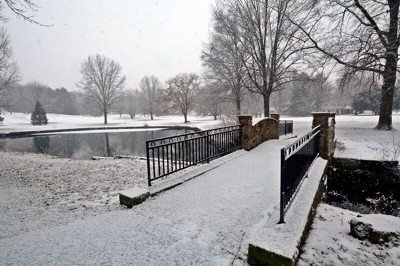 Snow-covered Bridge — White, Calm