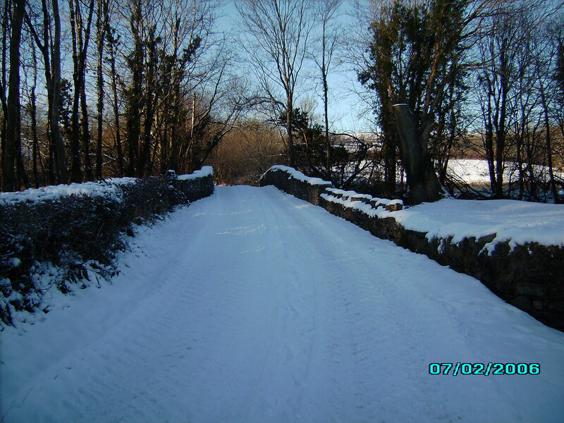 Snow-covered Bridge — White, Serene