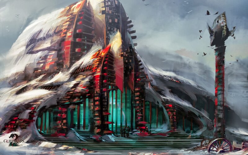 Snow-covered Building — White, Dramatic, Winter