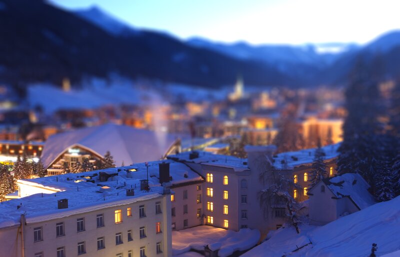 Snow-covered Buildings — White, Serene