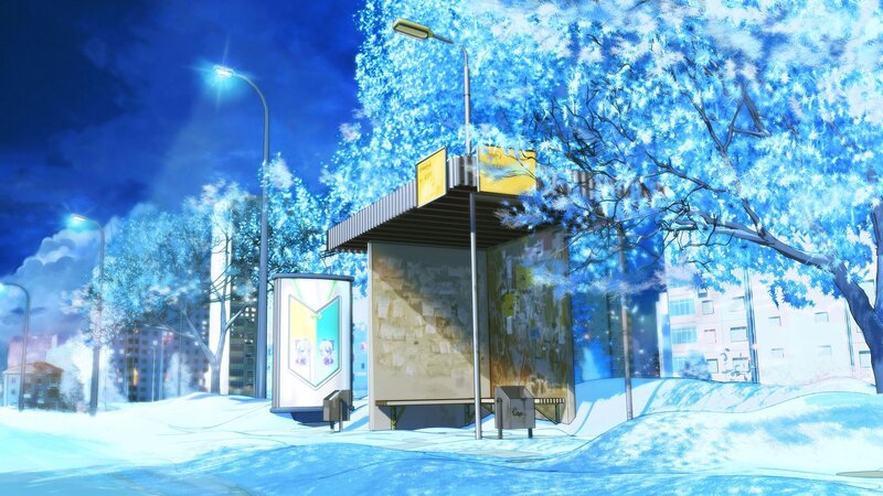 Snow-covered Bus Stop