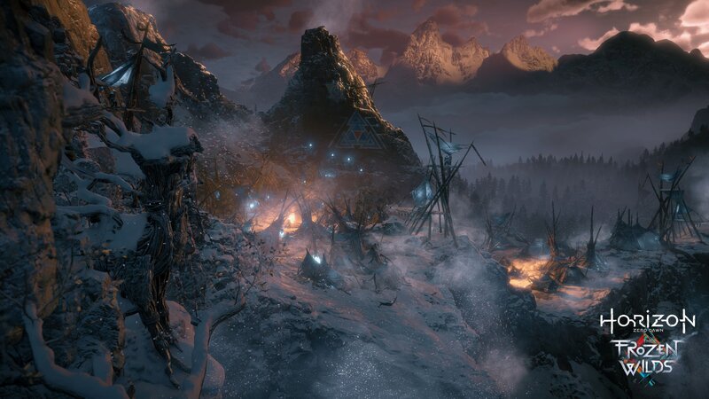 Snow-covered Camp in Mountains