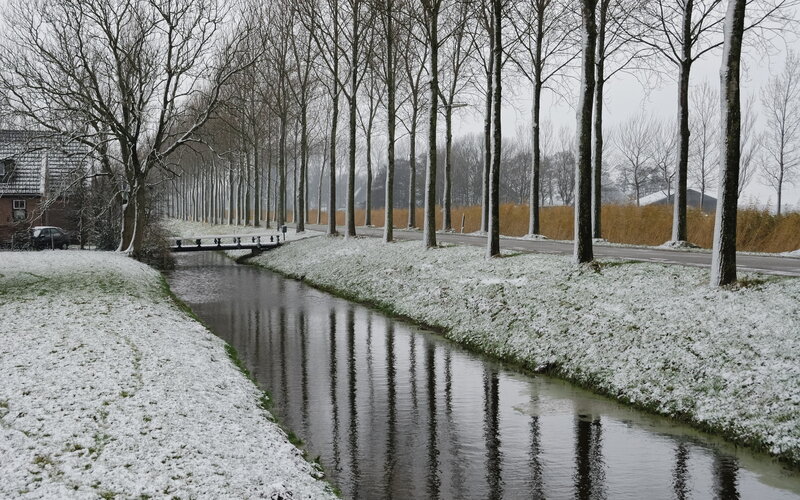 Snow-covered Canal