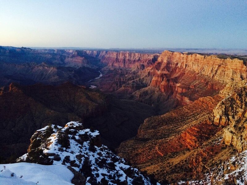 Snow-covered Canyon — Brown, Dramatic, Winter, Photograph, River