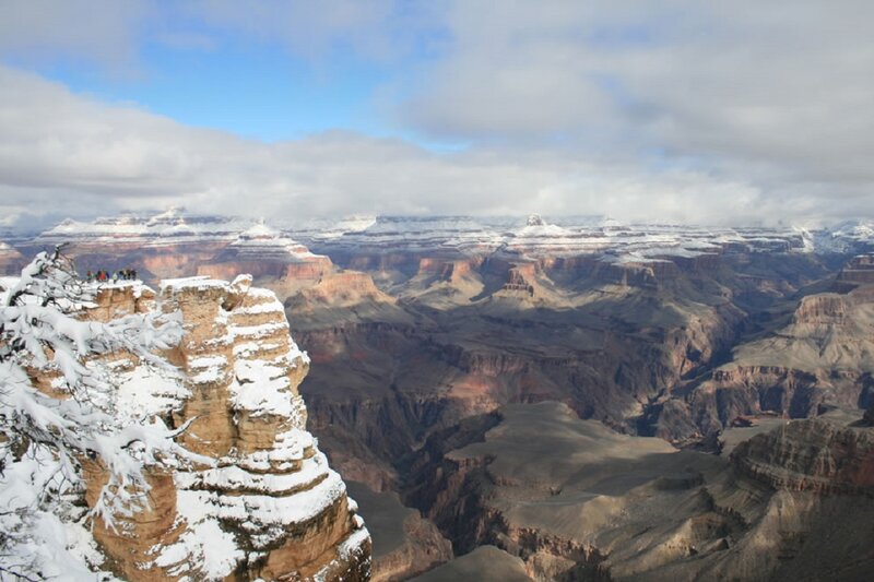 Snow-covered Canyon — Brown, Dramatic, Winter, Photograph