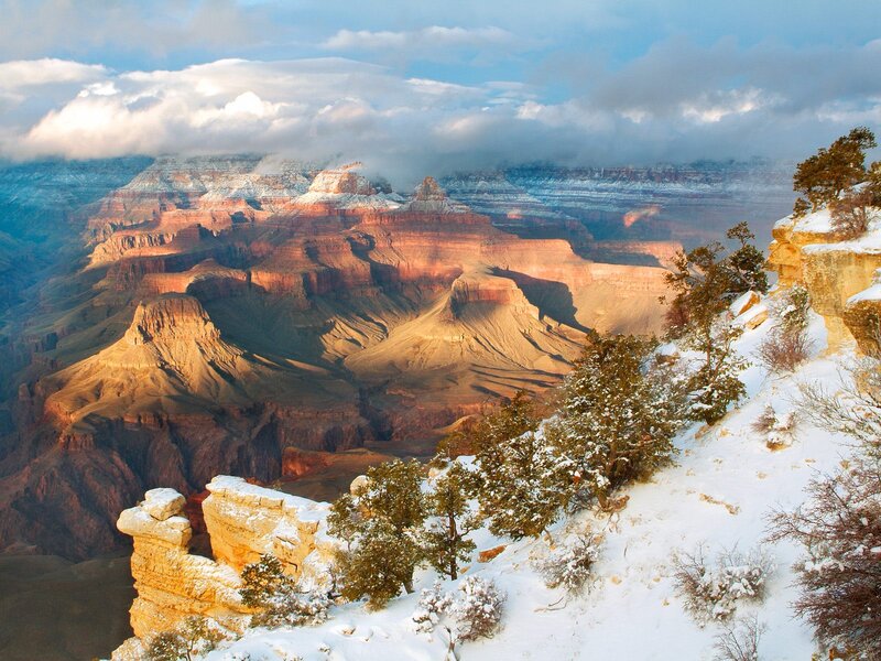 Snow-covered Canyon — White, Serene