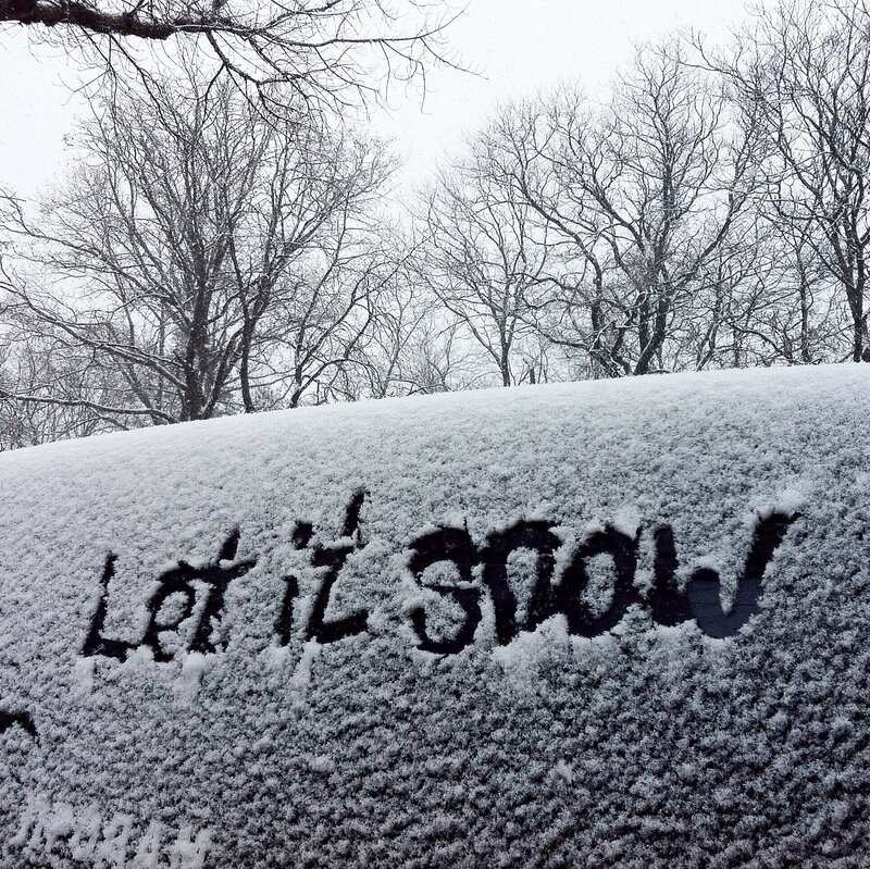 Snow-covered Car — White