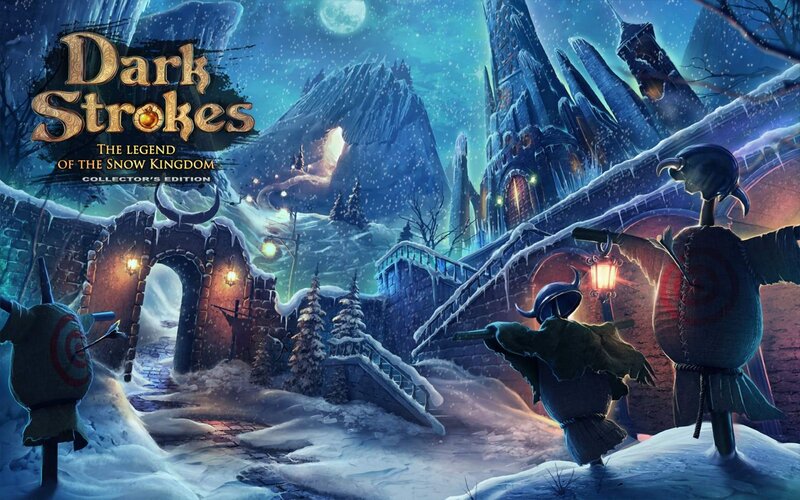 Snow-covered Castle at Night — Blue, Mysterious