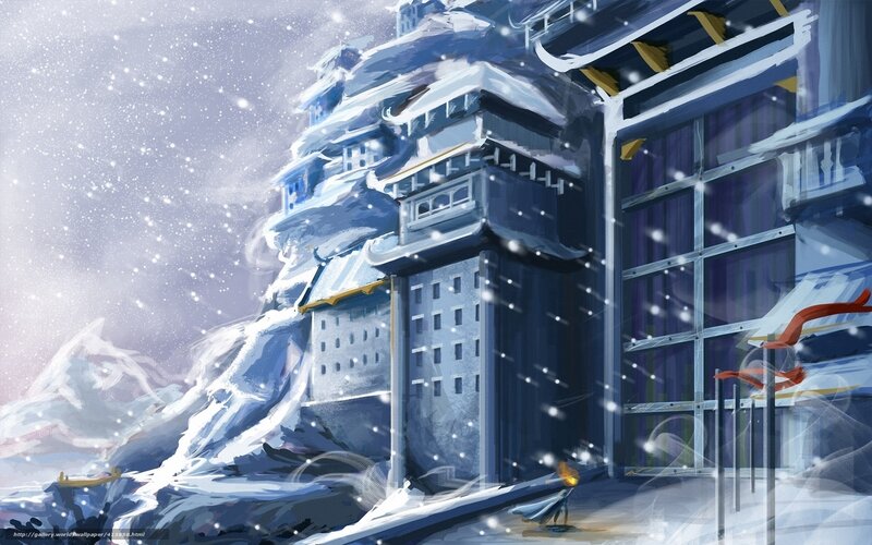 Snow-covered Castle — Blue, Cold