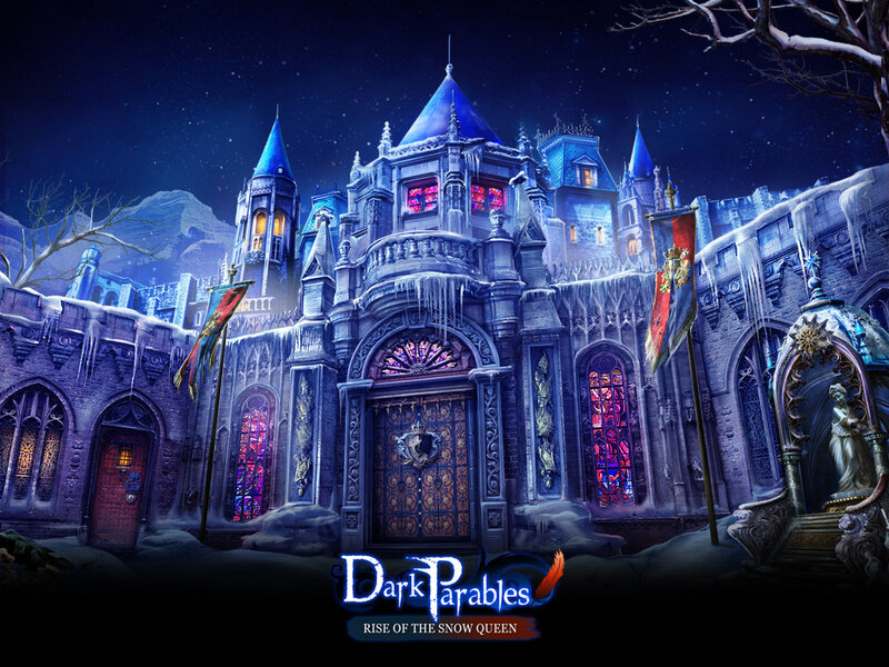 Snow-covered Castle — Blue, Dramatic