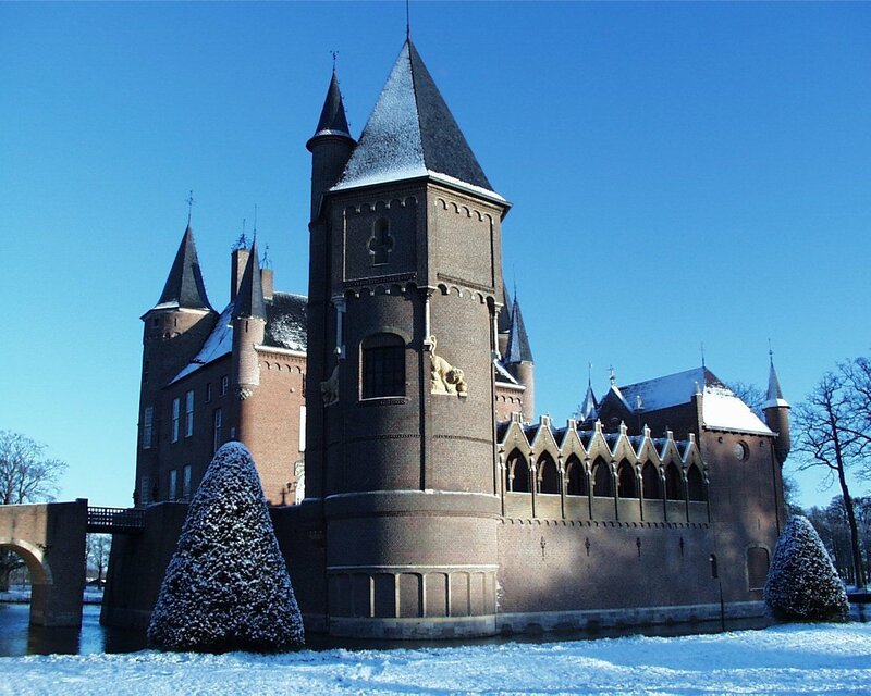 Snow-covered Castle — Blue, Serene