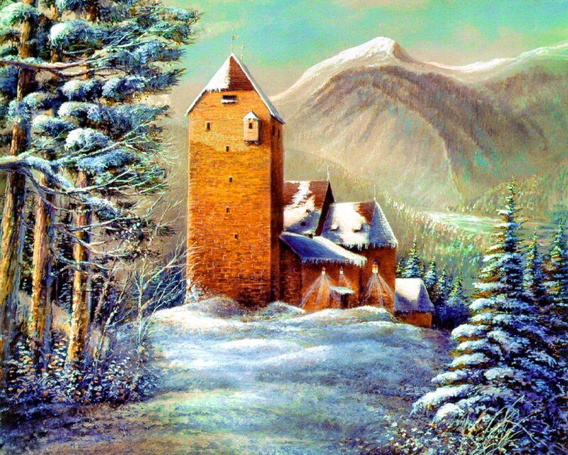 Snow-covered Castle — Brown