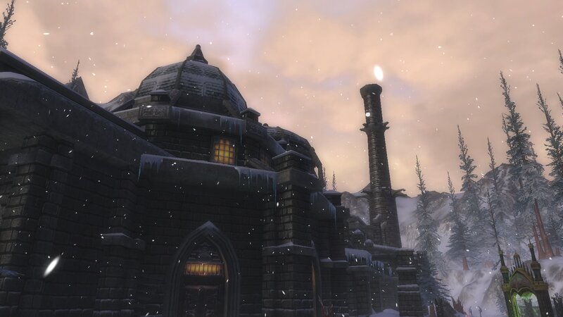 Snow-covered Castle — Gray, Cold, Serene