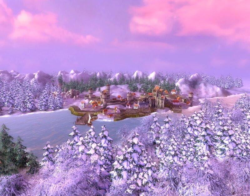 Snow-covered Castle — Purple