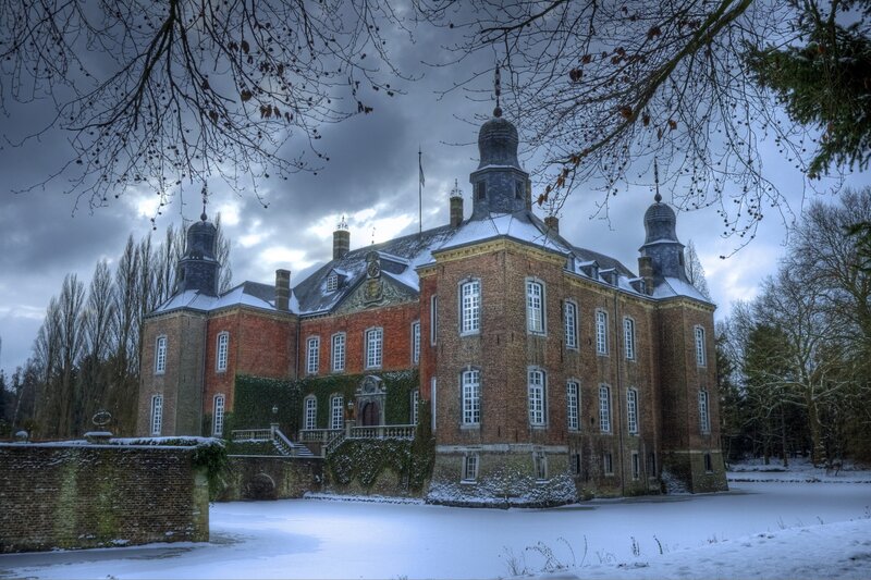 Snow-covered Castle — White, Dramatic, Winter