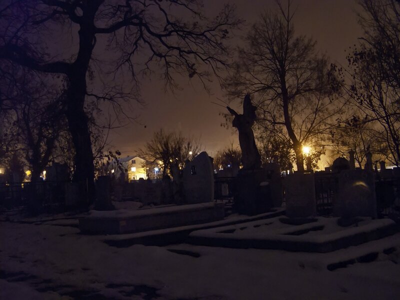 Snow-covered Cemetery