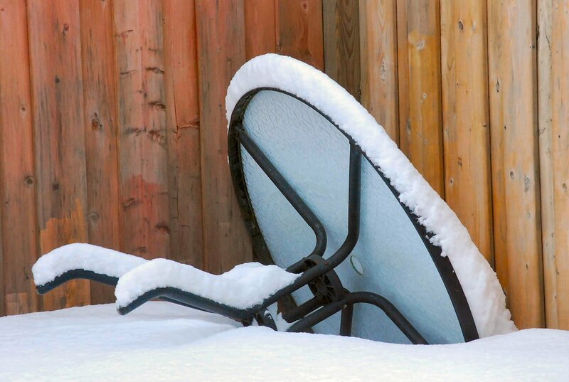 Snow-covered Chair