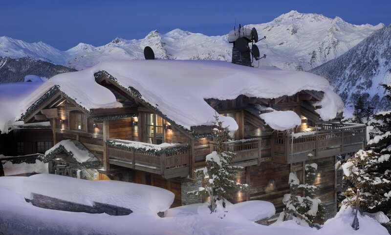Snow-covered Chalet — White, Serene