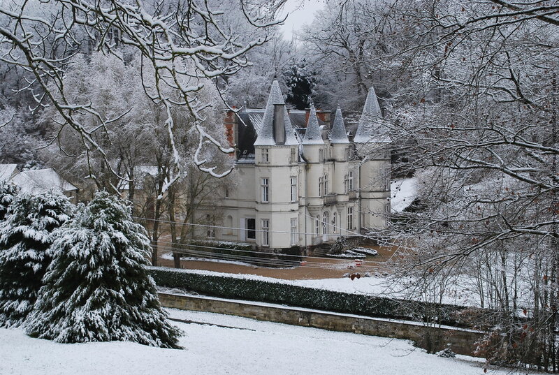 Snow-covered Chateau