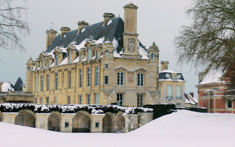 Snow-covered Chateau — White