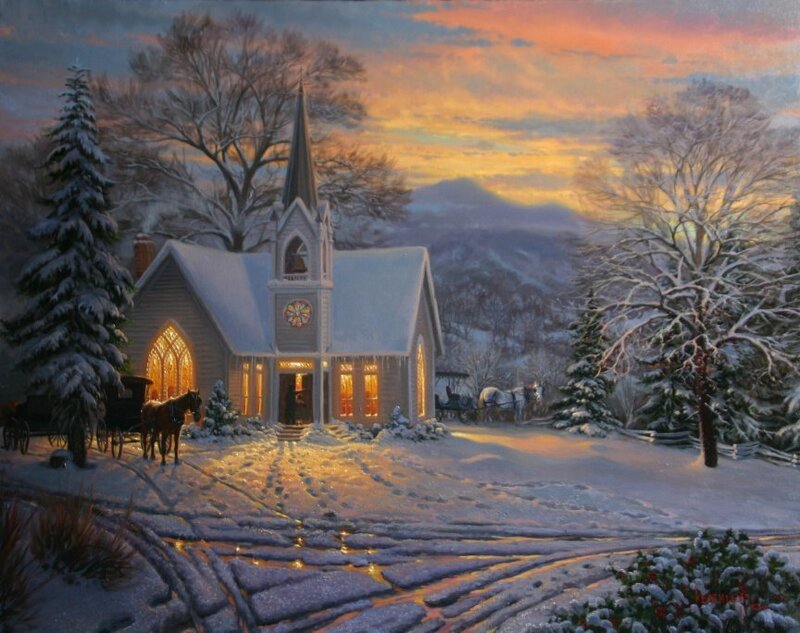Snow-covered Church