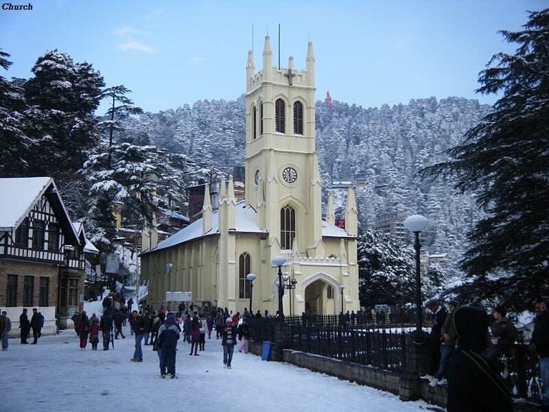 Snow-covered Church — White, Cold