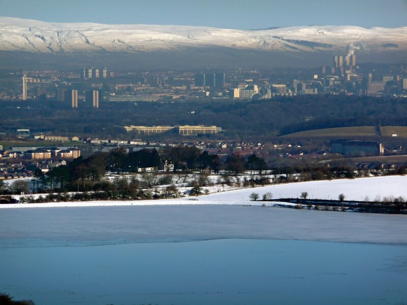 Snow-covered Cityscape — Blue, Cold