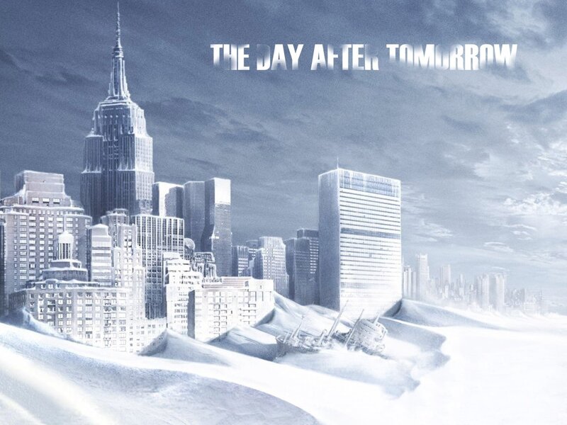 Snow-covered Cityscape — White, Dramatic