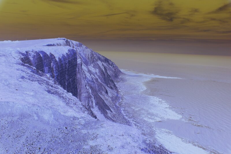 Snow-covered Cliff