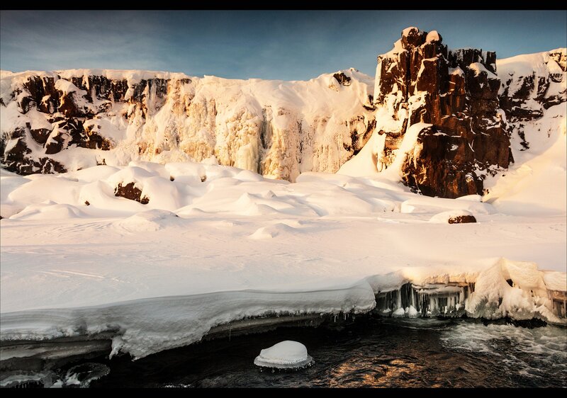 Snow-covered Cliffs — White, Dramatic