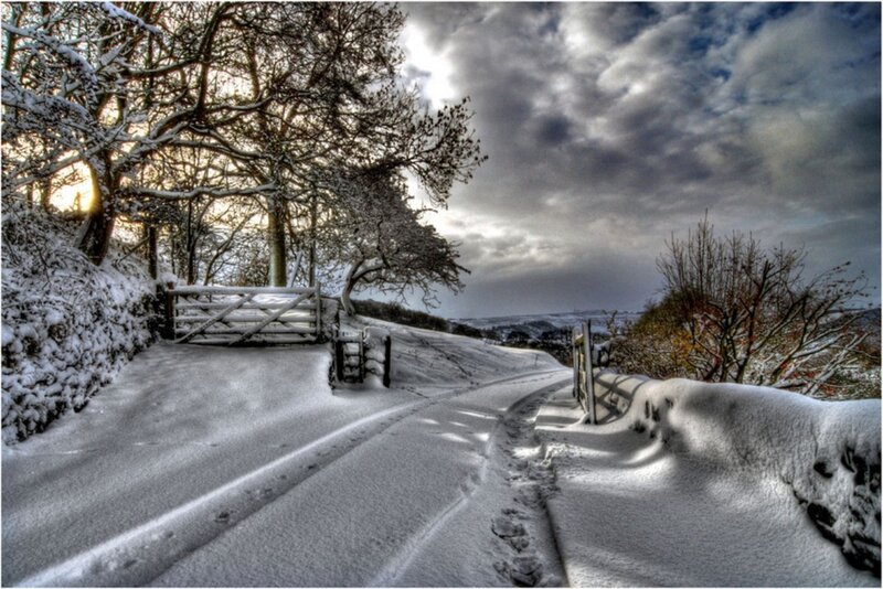 Snow-covered Country Path