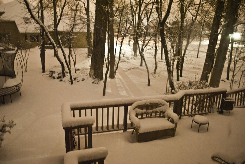 Snow-covered Deck
