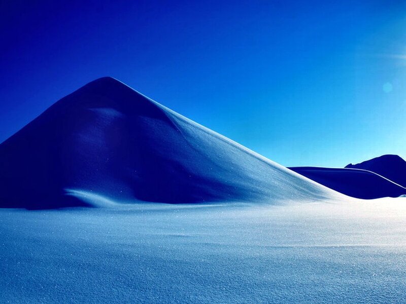 Snow-covered Dunes — Blue