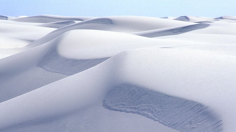 snow-covered dunes landscape