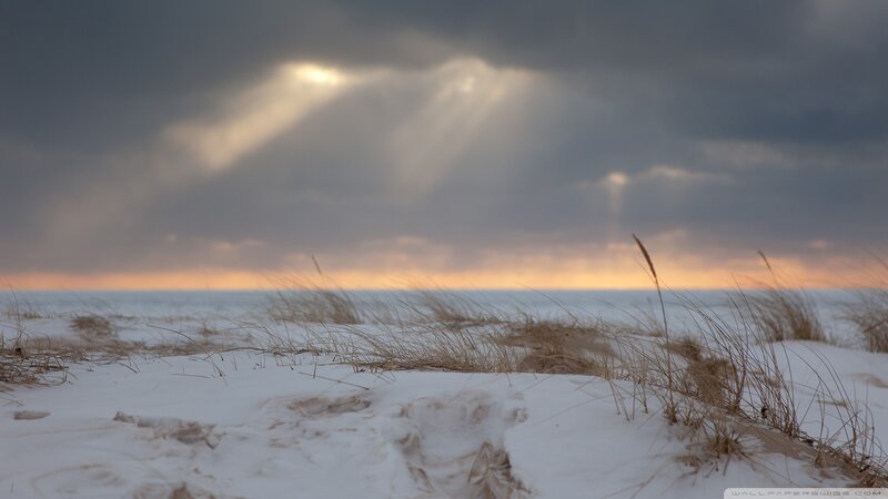 Snow-covered Dunes — White, Dramatic