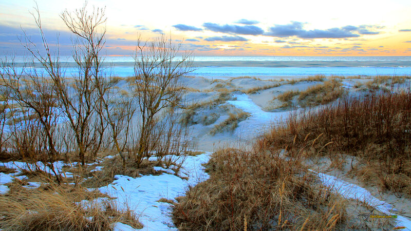 Snow-covered Dunes — White, Serene