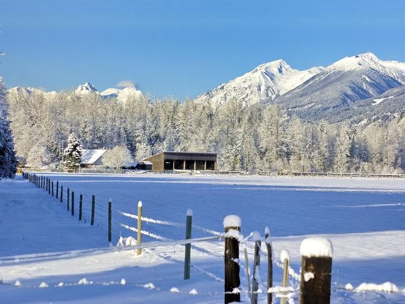 Snow-covered Farm Field