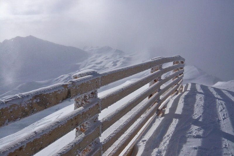 Snow-covered Fence — White, Cold, Winter, Photograph