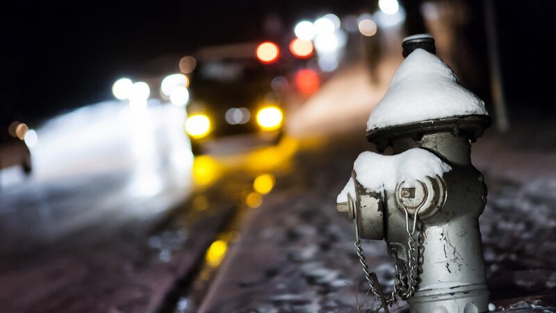 Snow-covered Fire Hydrant