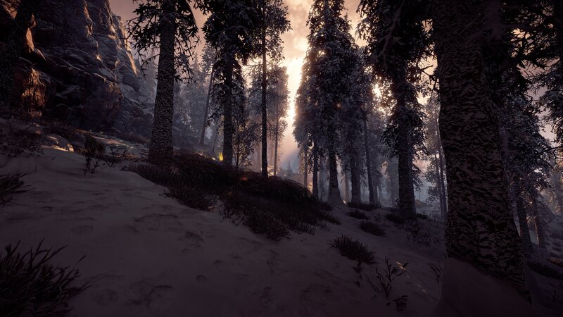 Snow-covered Forest — White, Serene, Winter, 3d Render