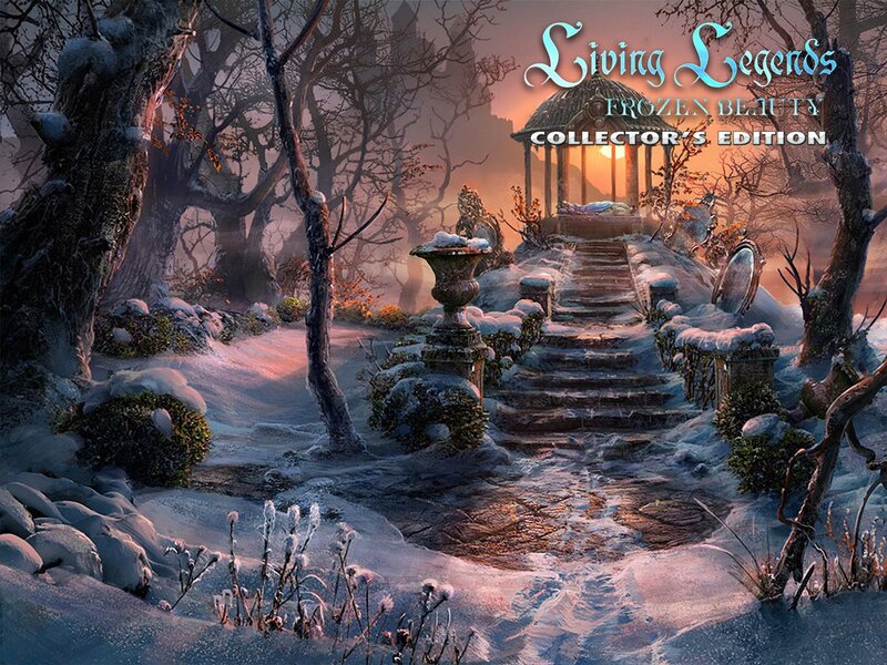Snow-covered Garden Path — Blue