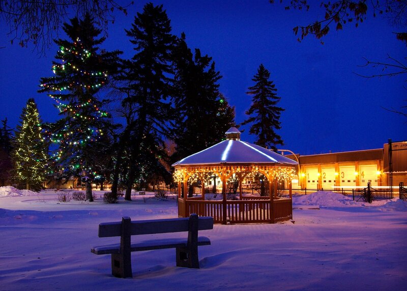 Snow-covered Gazebo