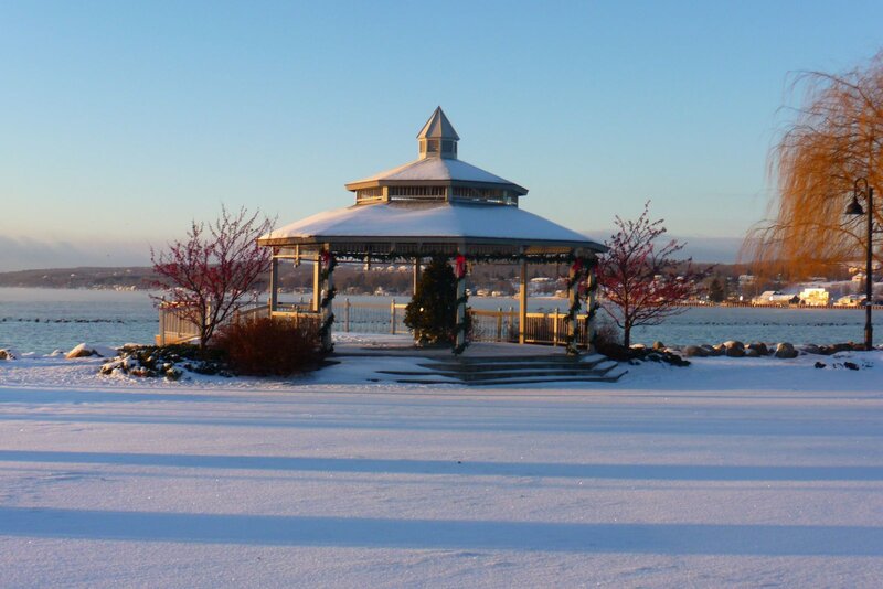 Snow-covered Gazebo — White