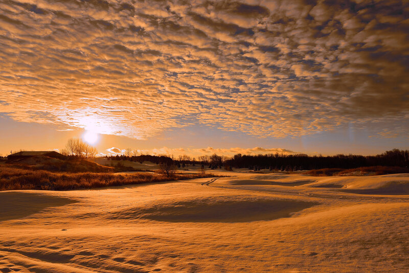 Snow-covered Golf Course — Orange