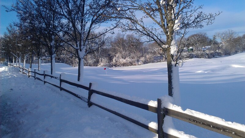 Snow-covered Golf Course